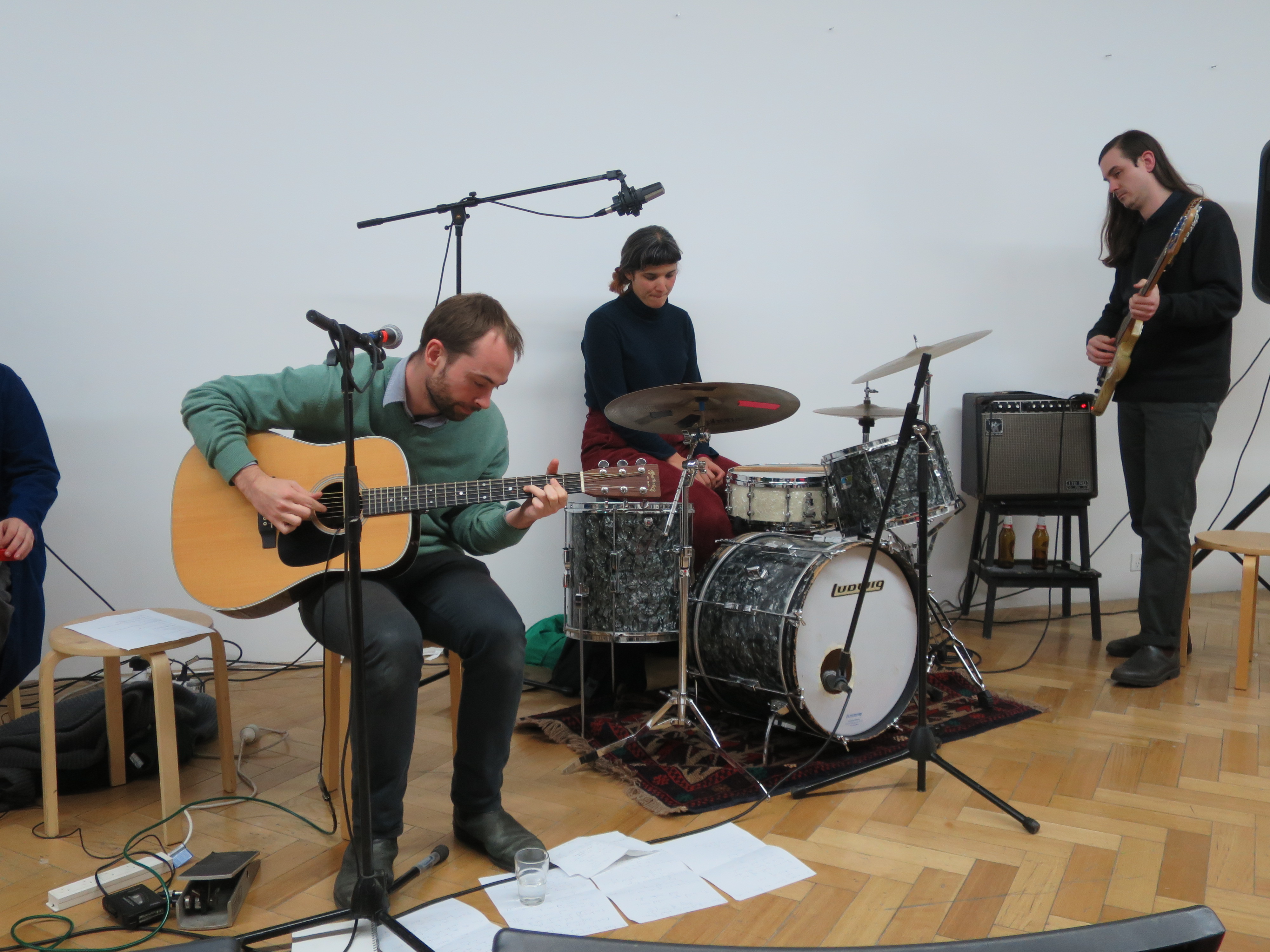 <p>Francis Plagne with Alex Macfarlane, Maria Moles, James Rushford, West Space, 2019. Photo: John Nixon </p>