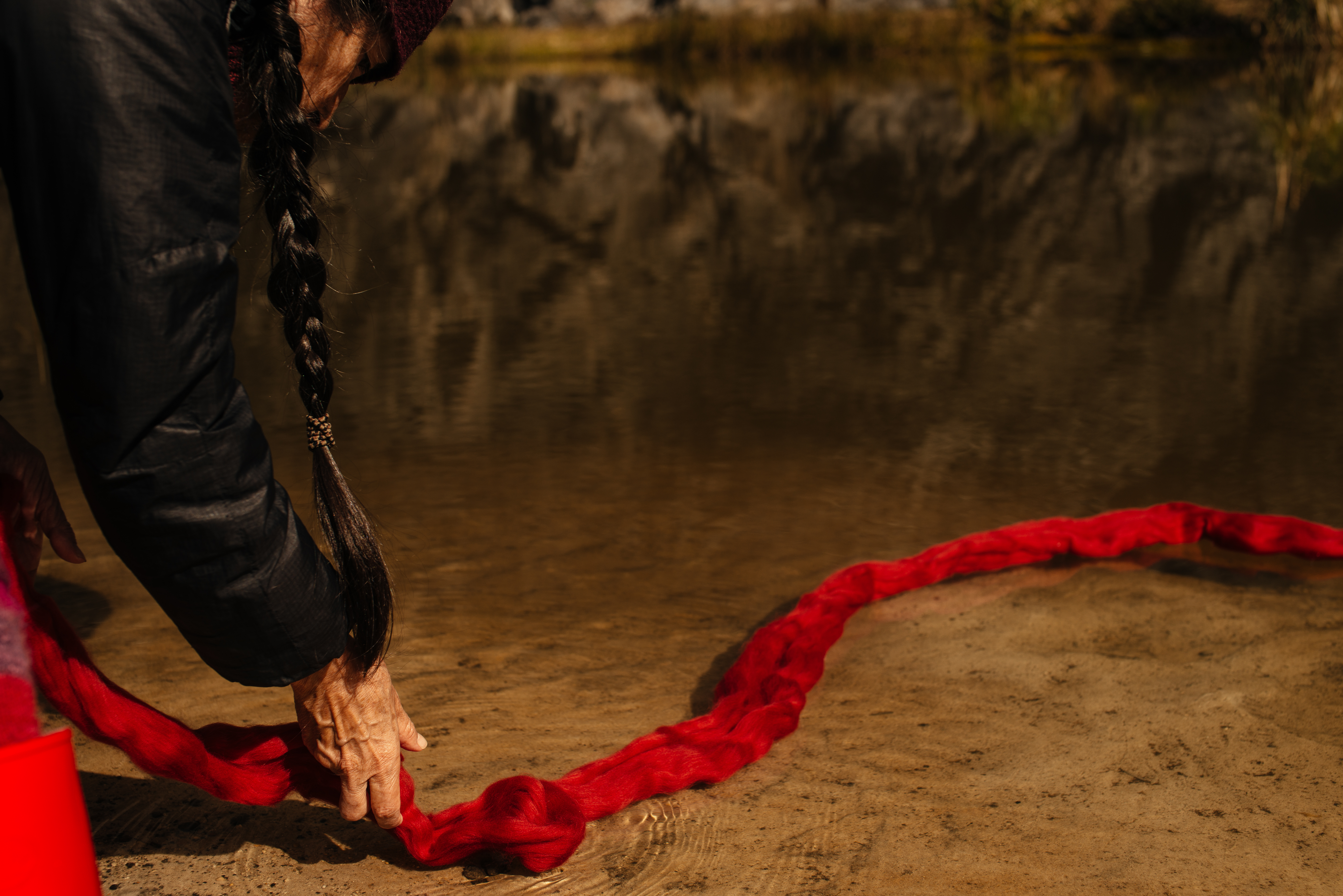 <p>Cecilia Vicuña, Tassi Quipu, Tasmania, 2016. Photo: Keelan O'Hehir.</p>