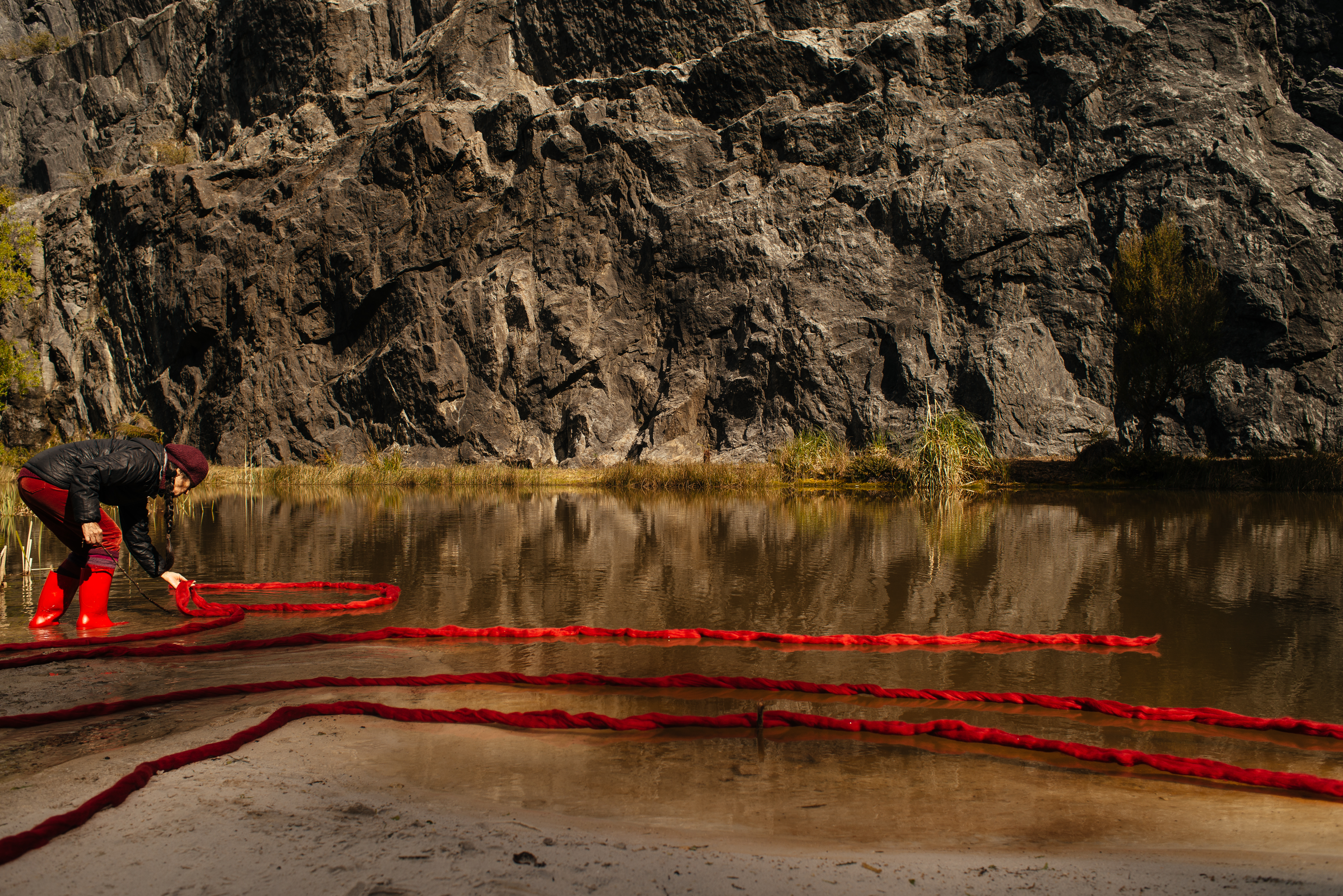 <p>Cecilia Vicuña, Tassi Quipu, Tasmania, 2016. Photo: Keelan O'Hehir.</p>
