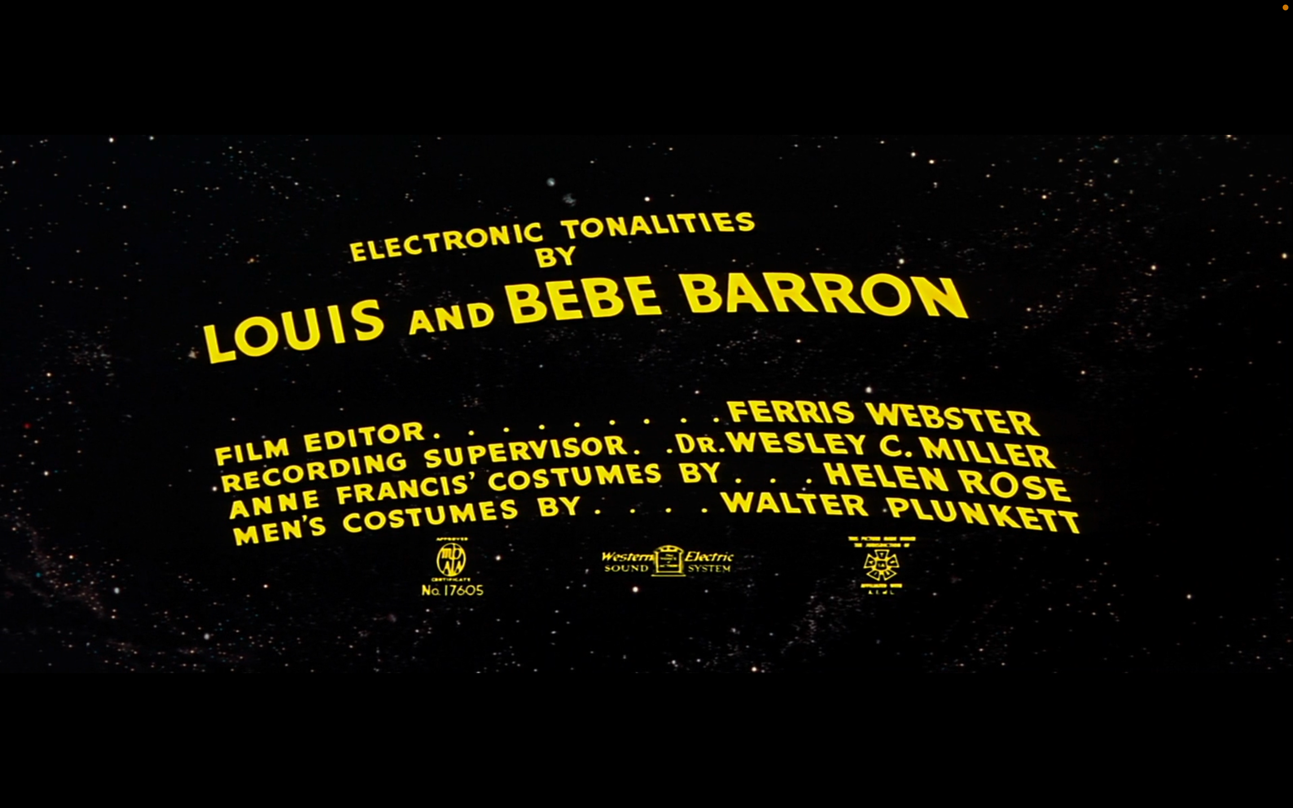 <p>Still from opening credits for <em>Forbidden Planet.</em></p>