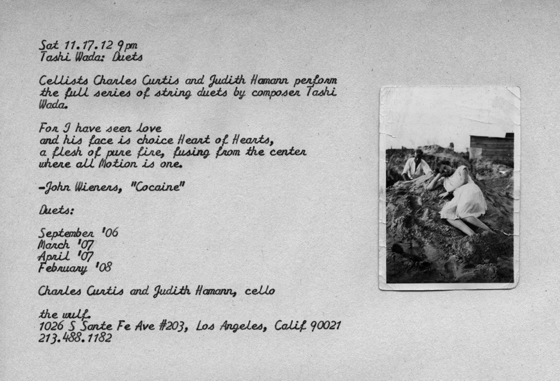 <p>Original flyer by Tashi Wada, 2012.</p>