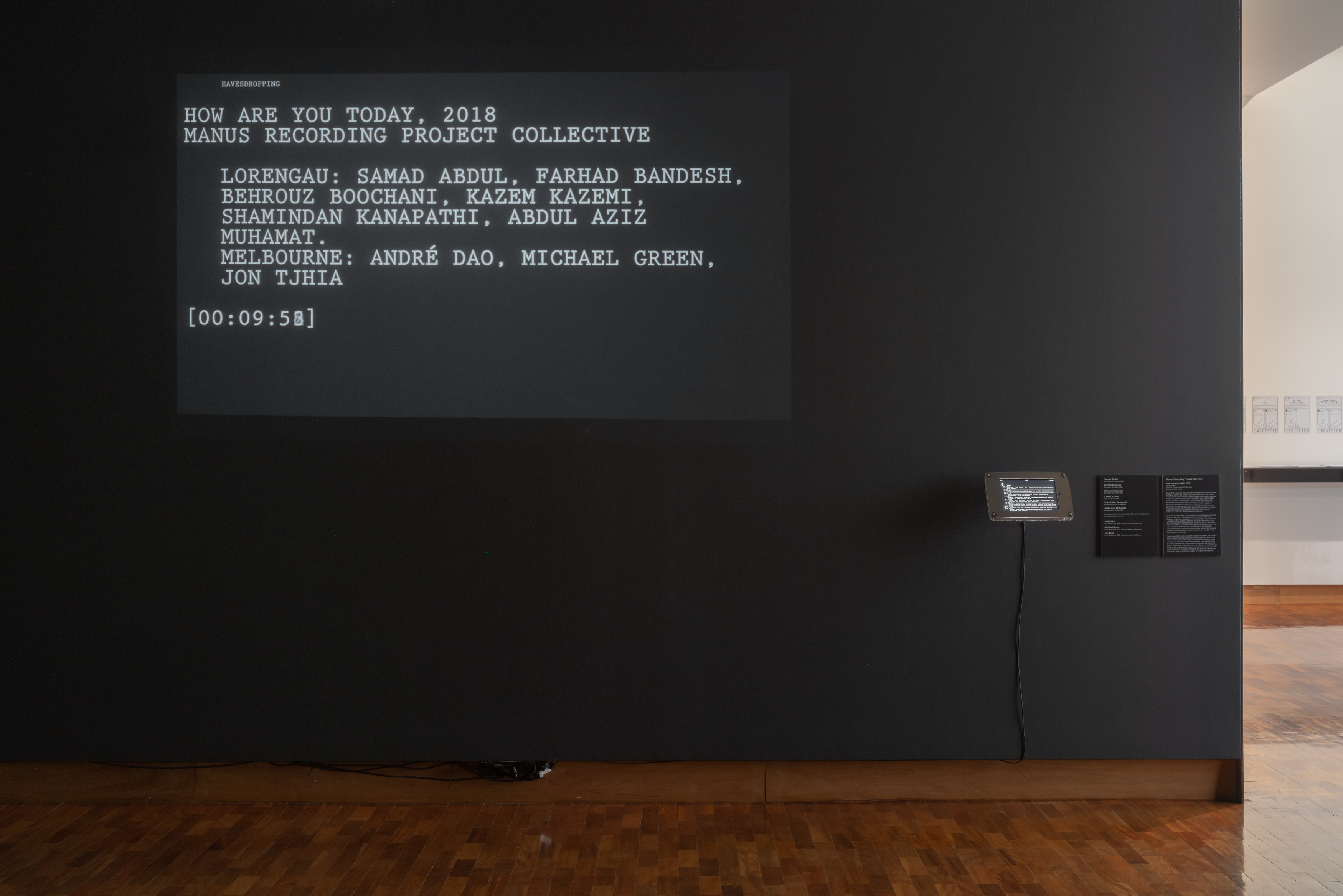 <p>Manus Recording Project Collective, <em>how are you today,</em> 2018. Photo: Christian Capurro.</p>